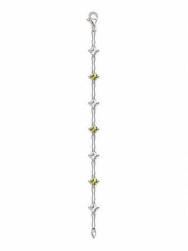 Браслет Peridot Glow из серебра 925 пробы с хризолитом - Бренд at lalafo.kg Браслет Peridot Glow из серебра 925 пробы с хризолитом - Бренд