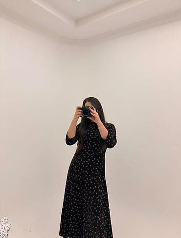 Платья миди женские, романтичный стиль - Фасон: приталенный верх с at lalafo.kg Платья миди женские, романтичный стиль - Фасон: приталенный верх с