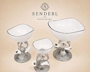 Набор декоративных фруктовниц/конфетниц SENDERL, Italian design. - at lalafo.kg Набор декоративных фруктовниц/конфетниц SENDERL, Italian design. -
