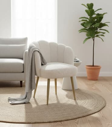 Кресло «Ракушка» с мягкой спинкой - Дизайн: округлая форма с at lalafo.kg Кресло «Ракушка» с мягкой спинкой - Дизайн: округлая форма с