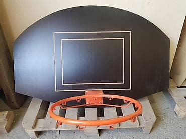 Баскетбольный щит с кольцом - Щит полукруглой формы, темный, с at lalafo.kg Баскетбольный щит с кольцом - Щит полукруглой формы, темный, с