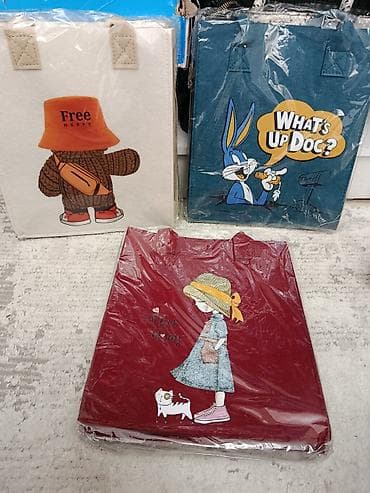 Сумки-шопперы из плотного фетра с принтами (размер А4) 600 som и at lalafo.kg Сумки-шопперы из плотного фетра с принтами (размер А4) 600 som и