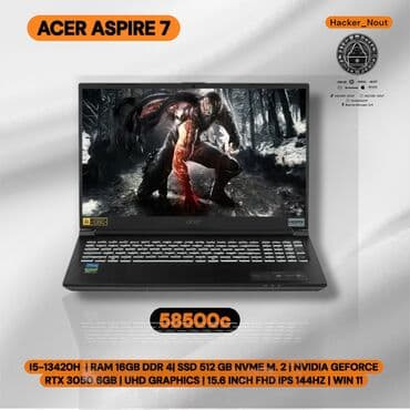 Ноутбук, Acer, 16 ГБ ОЗУ, Intel Core i5, 15.6 ", Новый, Для работы, учебы, память SSD at lalafo.kg Ноутбук, Acer, 16 ГБ ОЗУ, Intel Core i5, 15.6 ", Новый, Для работы, учебы, память SSD
