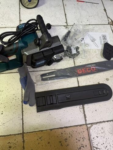 Электрическая цепная пила DECO OMD229 Характеристики с шильдика и at lalafo.kg Электрическая цепная пила DECO OMD229 Характеристики с шильдика и