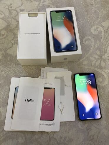 IPhone X, Б/у, 64 ГБ, Серебристый, Коробка, 62 % at lalafo.kg IPhone X, Б/у, 64 ГБ, Серебристый, Коробка, 62 %