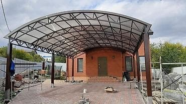 Изготовление и монтаж металлокаркасов и навесов под ключ. - at lalafo.kg Изготовление и монтаж металлокаркасов и навесов под ключ. -