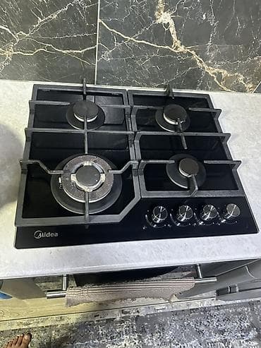 Газовая печь, Midea, Б/у, Встраиваемая, цвет - Черный at lalafo.kg Газовая печь, Midea, Б/у, Встраиваемая, цвет - Черный