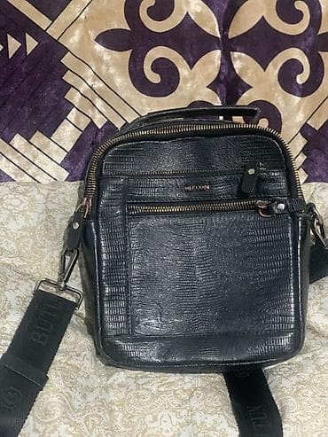 Сумка через плечо BUTUN, мужская - Материал: черная фактурная кожа с at lalafo.kg Сумка через плечо BUTUN, мужская - Материал: черная фактурная кожа с