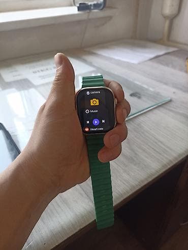 Смарт‑часы с приложением FitPro, зеленый ремешок Айфон 10 продаю at lalafo.kg Смарт‑часы с приложением FitPro, зеленый ремешок Айфон 10 продаю