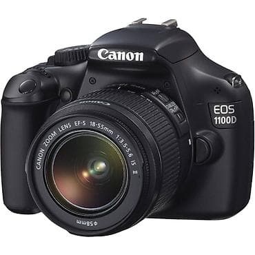 Зеркальная фотокамера Canon EOS 1100D с комплектным зум-объективом lalafo.kg да Зеркальная фотокамера Canon EOS 1100D с комплектным зум-объективом
