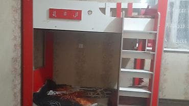 Двухъярусная детская кровать, ЛДСП, цвет - Белый at lalafo.kg Двухъярусная детская кровать, ЛДСП, цвет - Белый