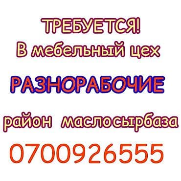 Требуется Разнорабочий на производство, Оплата: Дважды в месяц, Без опыта at lalafo.kg Требуется Разнорабочий на производство, Оплата: Дважды в месяц, Без опыта