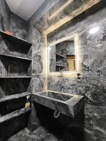 Укладка плитки в ванной | Керамогранитая плитка 3-5 лет опыта at lalafo.kg Укладка плитки в ванной | Керамогранитая плитка 3-5 лет опыта