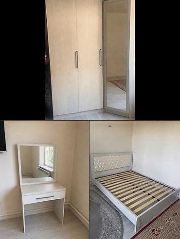 Спальный гарнитур в светлых тонах (сканди/лофт). Состав комплекта: - at lalafo.kg Спальный гарнитур в светлых тонах (сканди/лофт). Состав комплекта: -