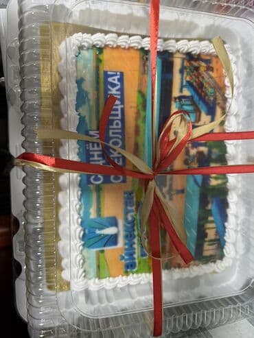 Именные торты с фотопечатью и логотипами - Делаем торты с съедобной at lalafo.kg Именные торты с фотопечатью и логотипами - Делаем торты с съедобной