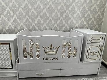 Манеж-кровать, Б/у, Раскладной, Другой материал at lalafo.kg Манеж-кровать, Б/у, Раскладной, Другой материал