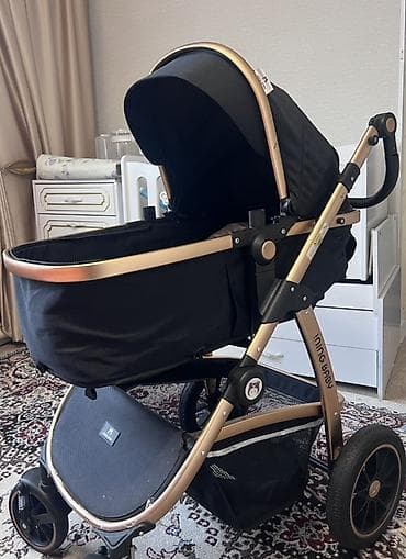 Коляска ING Baby, классическая люлька на прогулочном шасси at lalafo.kg Коляска ING Baby, классическая люлька на прогулочном шасси