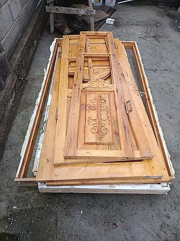 Резные деревянные дверные полотна с рамами lalafo.kg да — 1 Резные деревянные дверные полотна с рамами — 1