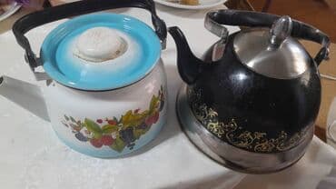 Чайники для плиты — набор из 2 шт. - Материал: эмалированная сталь at lalafo.kg Чайники для плиты — набор из 2 шт. - Материал: эмалированная сталь
