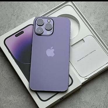 IPhone 14 Pro, Б/у, 128 ГБ, Deep Purple, Коробка, 76 % at lalafo.kg IPhone 14 Pro, Б/у, 128 ГБ, Deep Purple, Коробка, 76 %