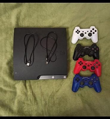 Sony PlayStation 3 Slim (модель с выдвижным диском), комплект для игр at lalafo.kg Sony PlayStation 3 Slim (модель с выдвижным диском), комплект для игр