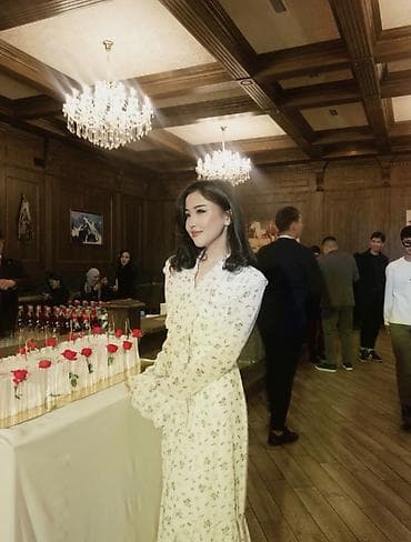 Вечернее платье, Длинная модель, Шифон, С рукавами, S at lalafo.kg Вечернее платье, Длинная модель, Шифон, С рукавами, S