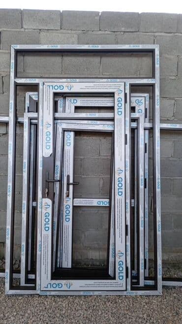 Набор оконных рам Gold, выполненных из металлопластика. В комплект at lalafo.kg Набор оконных рам Gold, выполненных из металлопластика. В комплект