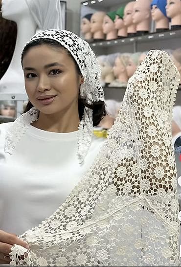 Платок, Косынка, Вязаная модель at lalafo.kg Платок, Косынка, Вязаная модель