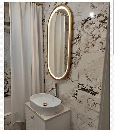 Зеркало для ванной с LED‑подсветкой и сенсорным управлением - Форма at lalafo.kg — 2 Зеркало для ванной с LED‑подсветкой и сенсорным управлением - Форма — 2