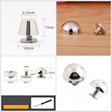 Пуговица, винт, для рукоделия, кошелек, сумка, ремень, ремонт 10 шт at lalafo.kg Пуговица, винт, для рукоделия, кошелек, сумка, ремень, ремонт 10 шт