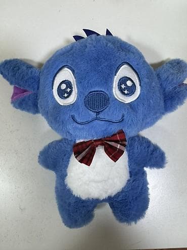 Мягкая игрушка «синий зверёк» с бантиком at lalafo.kg Мягкая игрушка «синий зверёк» с бантиком