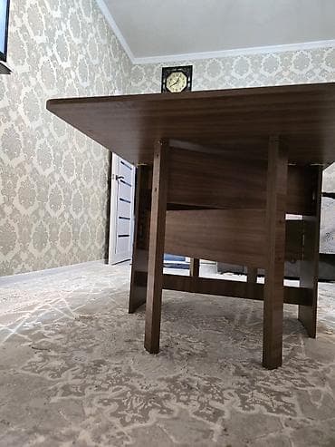 Бычуучу столдор: Трансформер үстөлү Зал үчүн, Стол китеби, Узундугу, см: 170-90-75 см, түсү - Күрөң lalafo.kg да — 4 Бычуучу столдор: Трансформер үстөлү Зал үчүн, Стол китеби, Узундугу, см: 170-90-75 см, түсү - Күрөң — 4