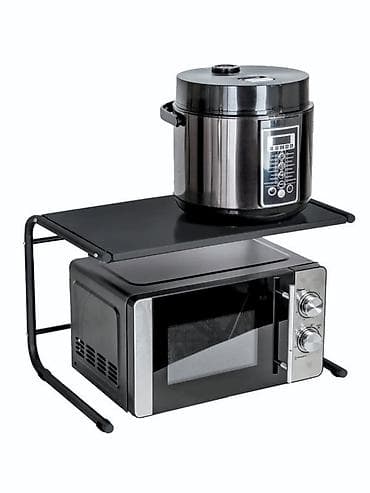 Этажерка для микроволновой печи раздвижная Цвет: Черный, белый Вес at lalafo.kg Этажерка для микроволновой печи раздвижная Цвет: Черный, белый Вес