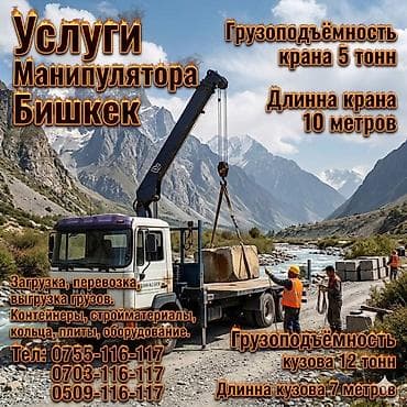 Стрела 10 м, 5 т, Борт 12000 кг at lalafo.kg Стрела 10 м, 5 т, Борт 12000 кг