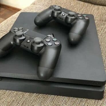 Продаю PS4 слим 1000 гб Два джойстика новый 4 диска драгон ейд at lalafo.kg Продаю PS4 слим 1000 гб Два джойстика новый 4 диска драгон ейд