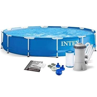 Бассейн каркасный INTEX + фильтр-насос 220В, 3,66х0,76 м (28212) at lalafo.kg Бассейн каркасный INTEX + фильтр-насос 220В, 3,66х0,76 м (28212)