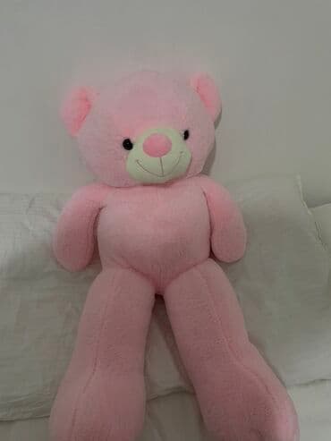 Большой плюшевый мишка, розовый - Размер: крупный (примерно с торс at lalafo.kg Большой плюшевый мишка, розовый - Размер: крупный (примерно с торс