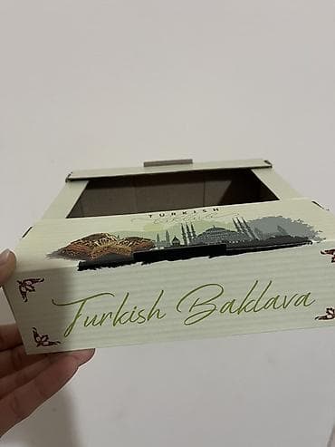 Картонные коробки «Turkish Baklava» с окошком - Тематическая упаковка at lalafo.kg Картонные коробки «Turkish Baklava» с окошком - Тематическая упаковка