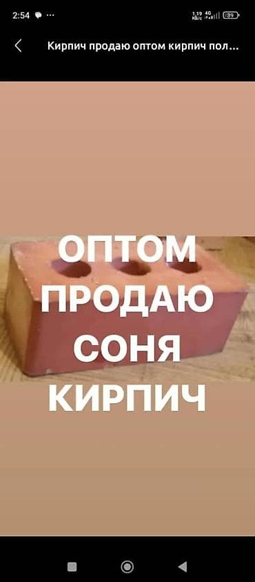 Oldsmobile: Пустотелый, дырчатый, Жженый кирпич, Одинарный, 250×120×65 at lalafo.kg — 1 Oldsmobile: Пустотелый, дырчатый, Жженый кирпич, Одинарный, 250×120×65 — 1