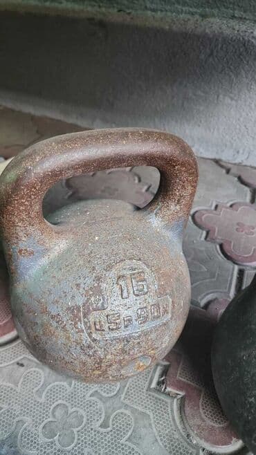 Гиря весом 16 кг. Подходит для силовых тренировок и развития at lalafo.kg Гиря весом 16 кг. Подходит для силовых тренировок и развития