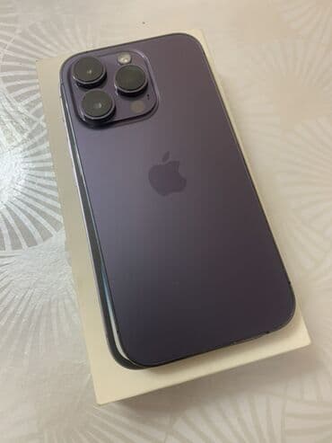 IPhone 14 Pro, Б/у, 256 ГБ, Deep Purple, Зарядное устройство, Защитное стекло, Чехол, 100 % at lalafo.kg IPhone 14 Pro, Б/у, 256 ГБ, Deep Purple, Зарядное устройство, Защитное стекло, Чехол, 100 %
