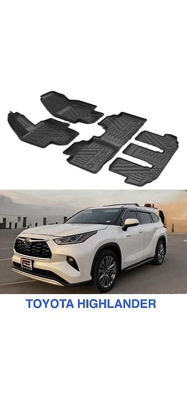 TPE Коврики для салона Toyota Highlander на 3 ряда. Супер качество. - at lalafo.kg TPE Коврики для салона Toyota Highlander на 3 ряда. Супер качество. -