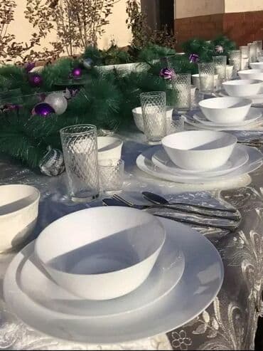 Столовый сервиз ИКЕА из 20 предметов: 6 постановочных тарелок диаметр at lalafo.kg Столовый сервиз ИКЕА из 20 предметов: 6 постановочных тарелок диаметр