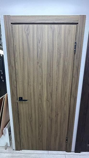 Металл сейф эшиктери: Межкомнатная дверь с отделкой под натуральное дерево (теплый ореховый lalafo.kg да — 1 Металл сейф эшиктери: Межкомнатная дверь с отделкой под натуральное дерево (теплый ореховый — 1