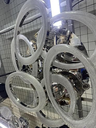 Светодиодная потолочная люстра с дизайнерскими кольцами. - lalafo.kg да Светодиодная потолочная люстра с дизайнерскими кольцами. -