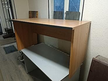 Офис шкафтары: Кеңсе үчүн үстөл, Колдонулган, Жөндөлбөй турган, түсү - Күрөң, Тик бурчтуу, ЛДСП, Өзү алып кетүү lalafo.kg да — 2 Офис шкафтары: Кеңсе үчүн үстөл, Колдонулган, Жөндөлбөй турган, түсү - Күрөң, Тик бурчтуу, ЛДСП, Өзү алып кетүү — 2