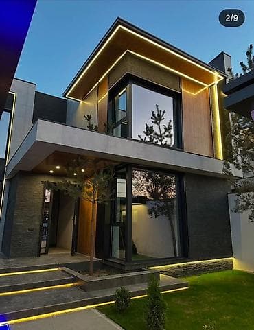 Бакча столдору: Современный двухэтажный дом с продуманной архитектурой и ландшафтом - lalafo.kg да — 1 Бакча столдору: Современный двухэтажный дом с продуманной архитектурой и ландшафтом - — 1