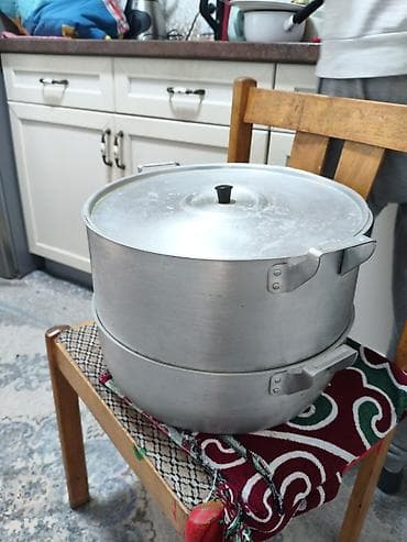 Мантышница (пароварка) из алюминия, разборная, с крышкой. - at lalafo.kg Мантышница (пароварка) из алюминия, разборная, с крышкой. -