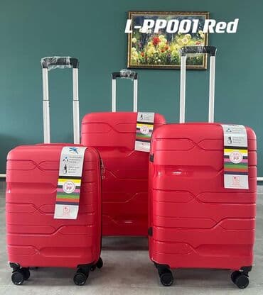 Чемодандар: Чемодан, Жаңы, Орто (40 - 70 л), Суу өткөрбөөчүлүк, 360°га айлануучу дөңгөлөктөр, Дөңгөлөктүү lalafo.kg да — 3 Чемодандар: Чемодан, Жаңы, Орто (40 - 70 л), Суу өткөрбөөчүлүк, 360°га айлануучу дөңгөлөктөр, Дөңгөлөктүү — 3