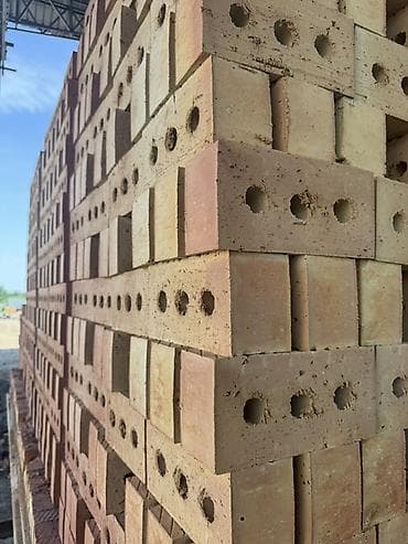 Перфорированный керамический кирпич - Формат: одинарный кирпич с at lalafo.kg Перфорированный керамический кирпич - Формат: одинарный кирпич с